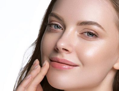 Warm skin woman cosmetic beauty face close up